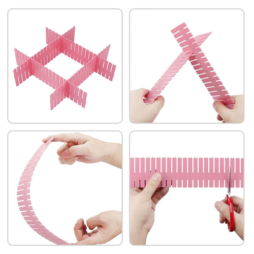 Adjustable drawer dividers set
8 pcs drawer organizer
Pink drawer separator grid
Plastic drawer storage divider
Kitchen drawer organizer
Makeup drawer organizer
Closet drawer divider
Space saving drawer organizer