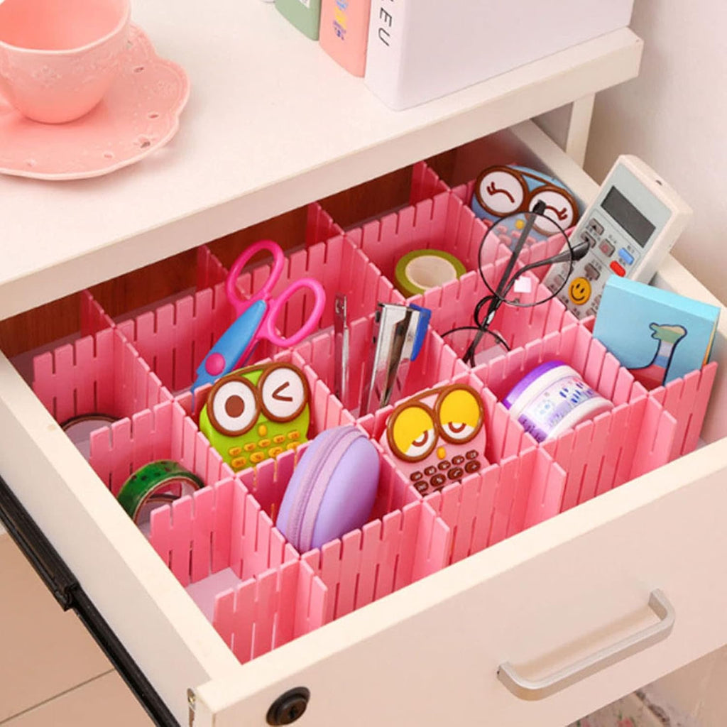 Adjustable drawer dividers set
8 pcs drawer organizer
Pink drawer separator grid
Plastic drawer storage divider
Kitchen drawer organizer
Makeup drawer organizer
Closet drawer divider
Space saving drawer organizer
