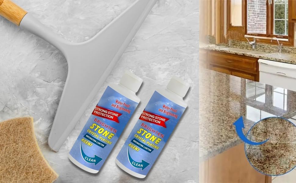 Marble floor shine restorer liquid with protective coating