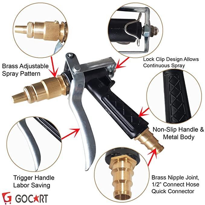 adjustable brass nozzle spray gun high pressure
