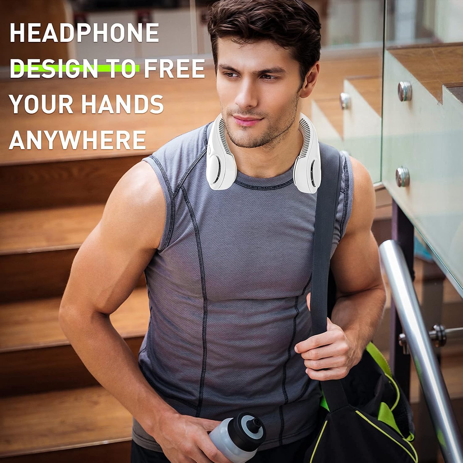 bladeless neck fan for summer outdoor use