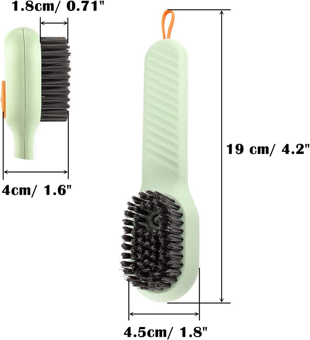 easy shoe cleaning tool with built in soap dispenser