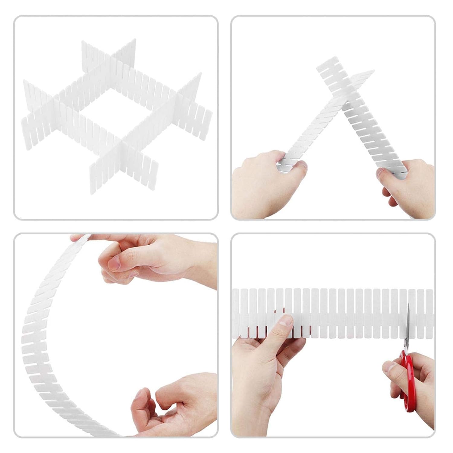 Adjustable drawer dividers set
8 pcs drawer organizer
Pink drawer separator grid
Plastic drawer storage divider
Kitchen drawer organizer
Makeup drawer organizer
Closet drawer divider
Space saving drawer organizer