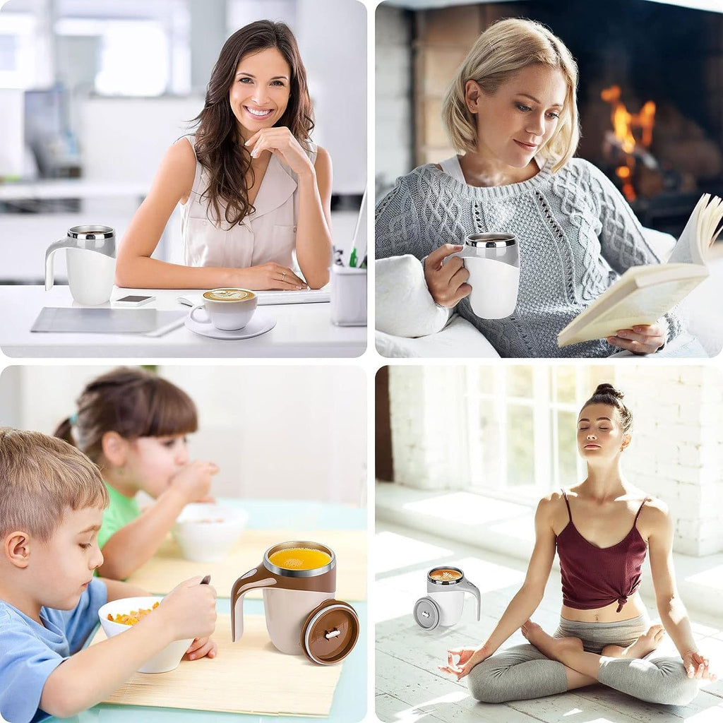 Automatic Magnetic Self Stirring Coffee Mug – Electric Auto Mixing Cup for Tea, Milk & Protein Shakes 